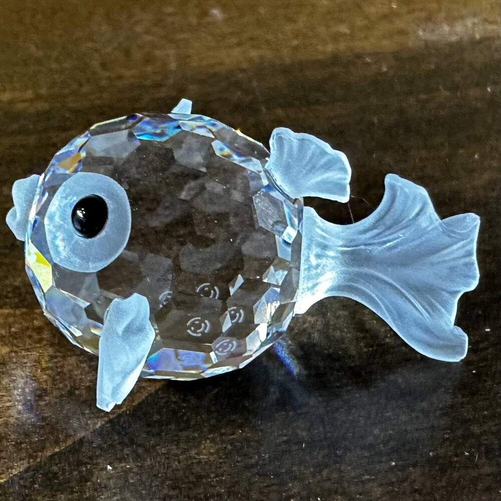 RETIRED Swarovski Crystal Figurine w/Box - Mini Blowfish 1 1/4" - 7668 020 000 - Picture 2 of 7